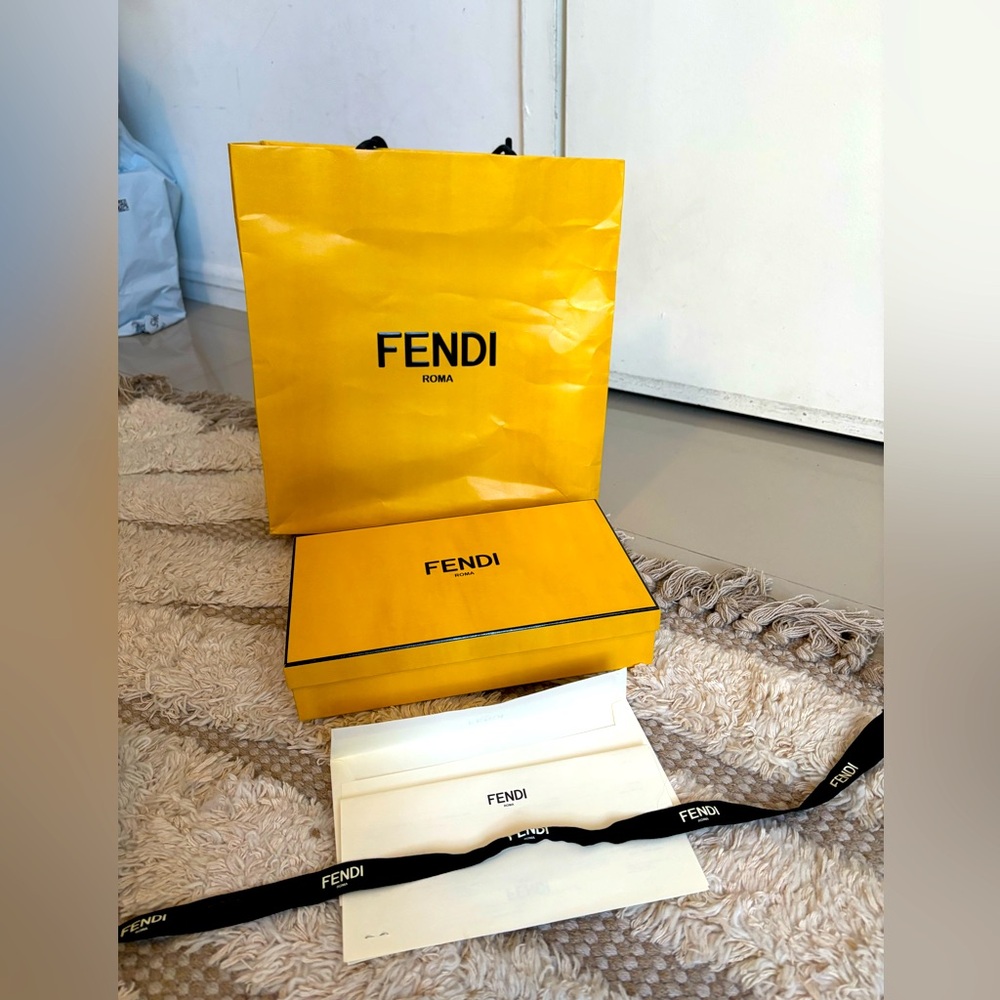 FENDI Empty Shopper bag & Box w ribbon and receipt sleeve